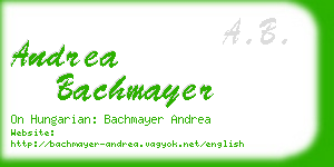 andrea bachmayer business card